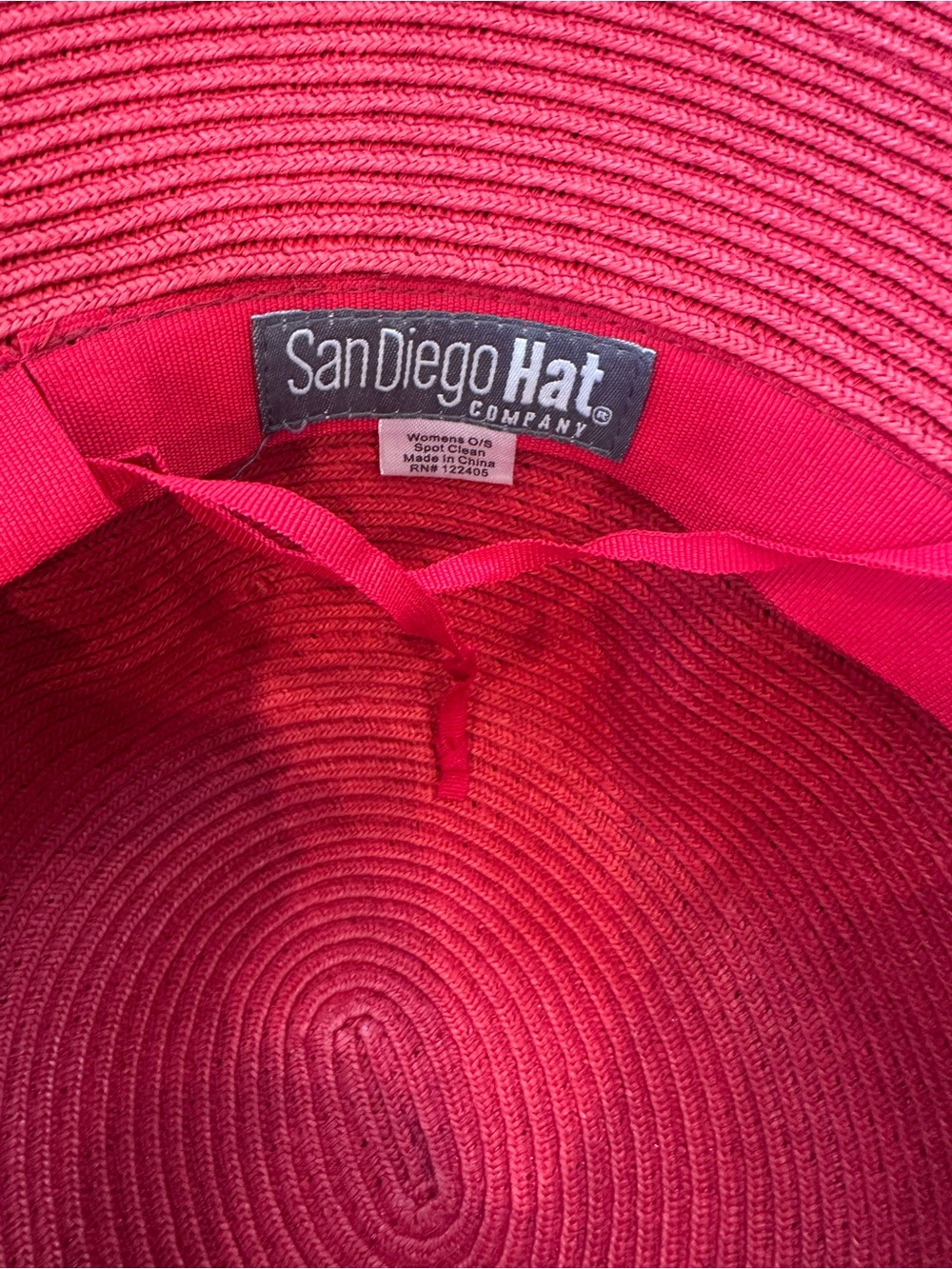 XL Brim San Diego Hat Company Sun Hat in vibrant red NWT - Picture 4 of 10